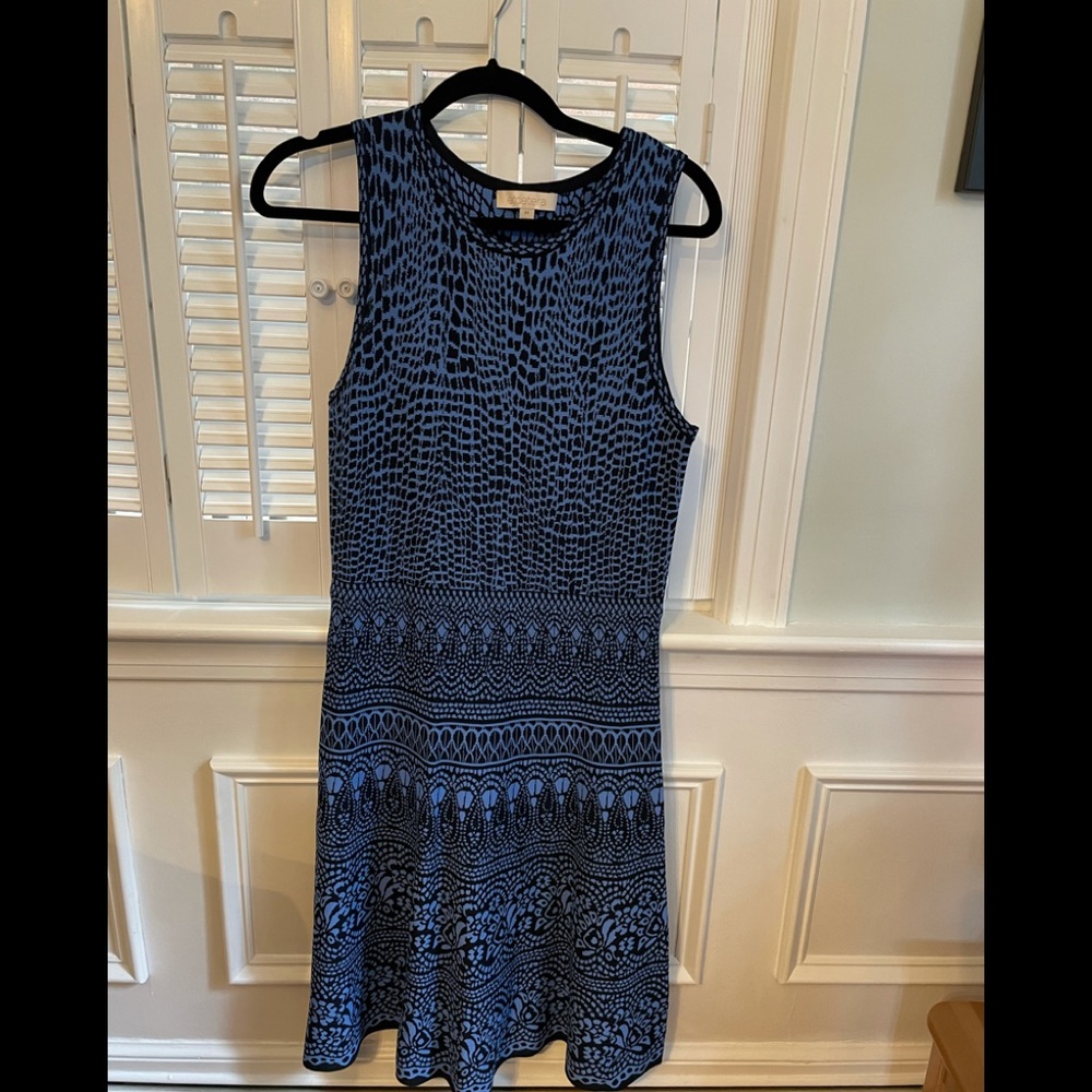 Beautiful knit black and blue dress